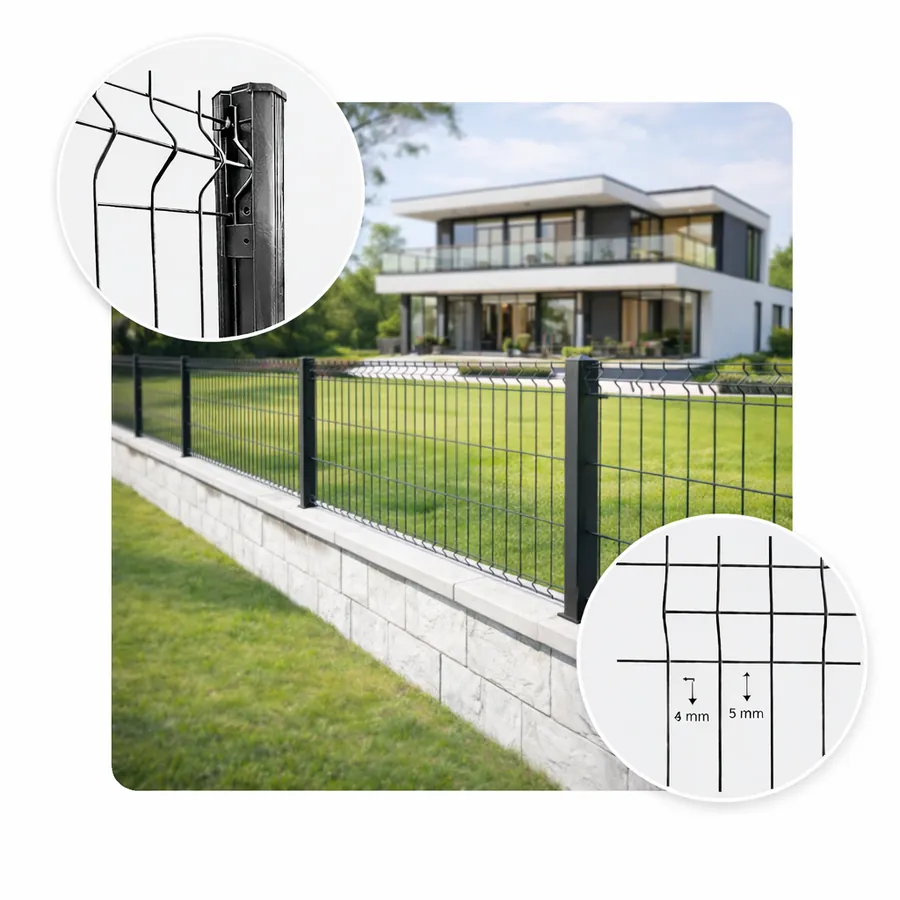 Kit panneau Protect (fil en 4/5 mm) sur platine - poteaux à clips