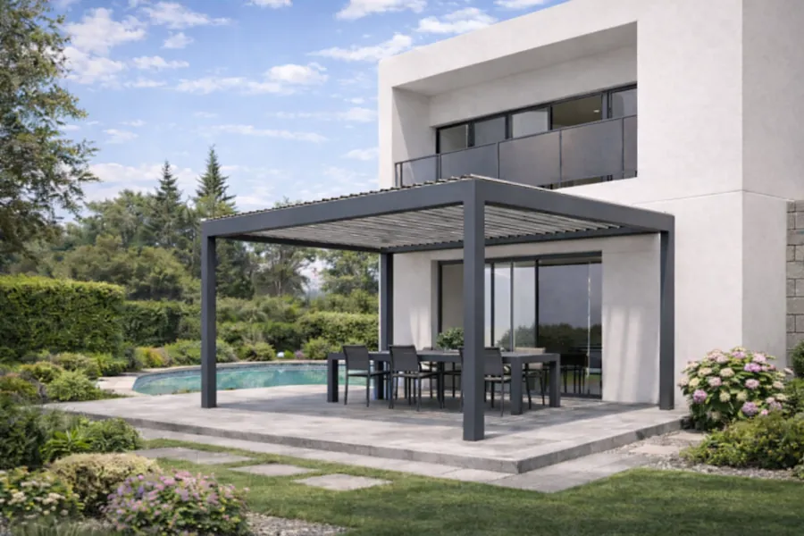 Pergola bioclimatique aluminium ZENITH - Autoportée