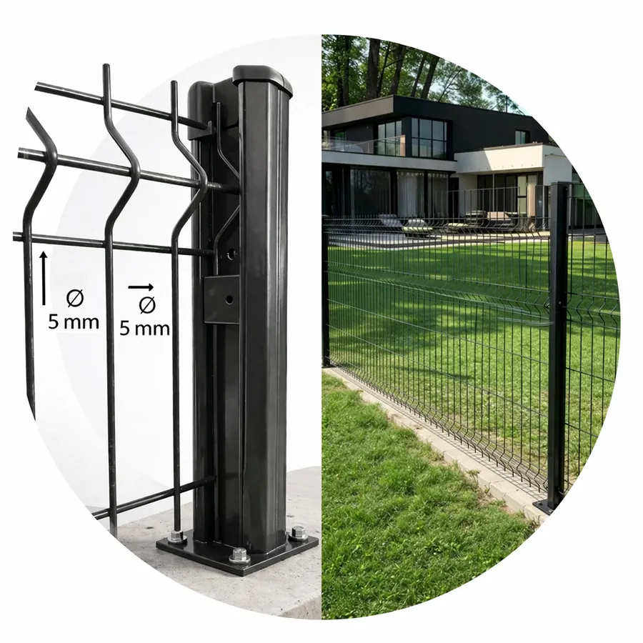 Kit panneau Protect + (fil en 5/5 mm) sur platine - poteaux à clips