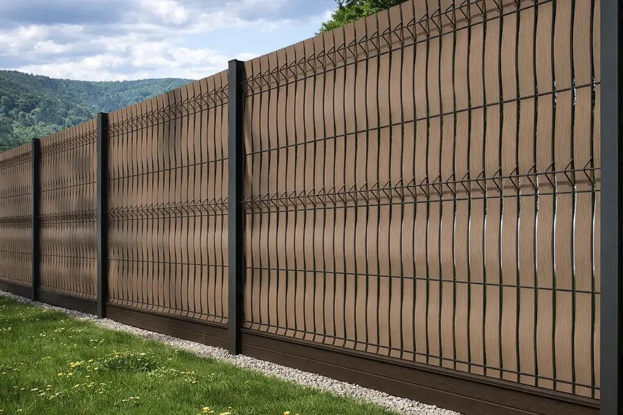 Brise vue PVC plein Bois clair
