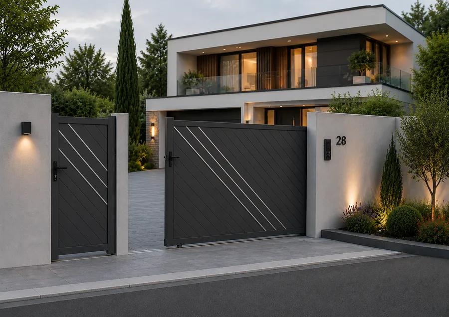 Pack Éclipse Alu – Portail coulissant & Portillon