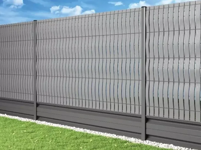 Brise vue PVC plein Gris Quartz