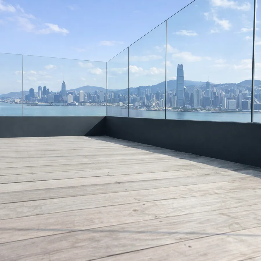 Garde corps panoramique LINEA GLASS - Module 1ml