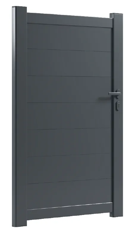 Portillon aluminium Horizon Intégral - Gris 7016