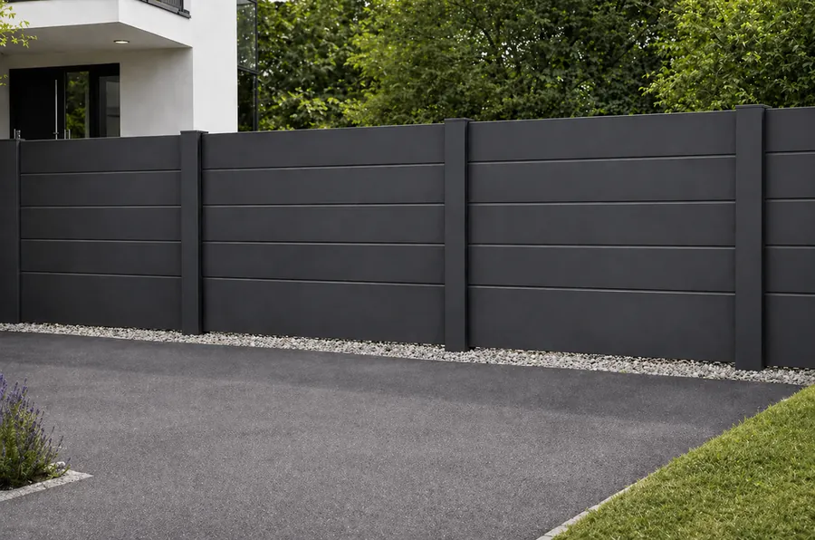 Kit clôture aluminium persienne - à sceller