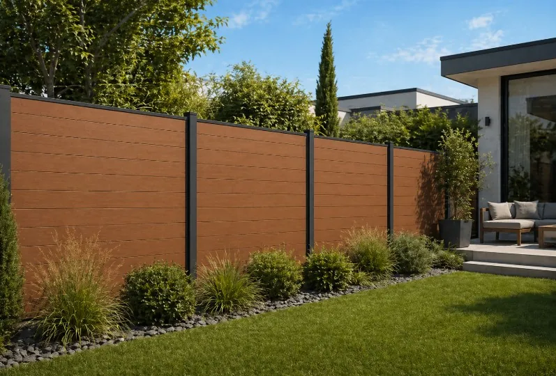 Kit clôture Composite/aluminium TECK - à sceller