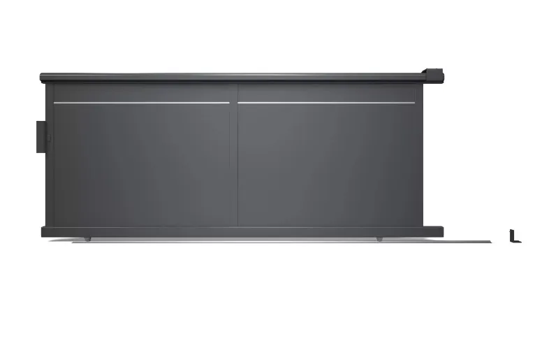 Portail aluminium coulissant Horizon Line - Gris 7016 réversible