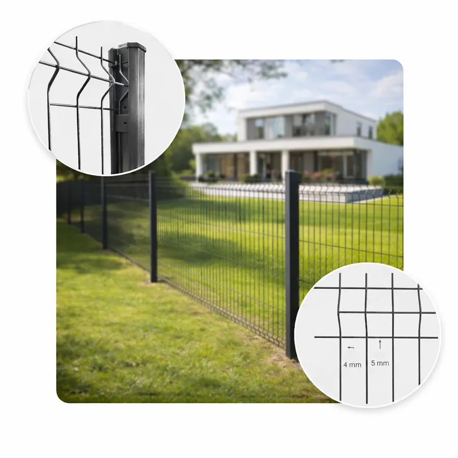 Kit panneau Protect (fil en 4/5 mm) à sceller – poteaux à clips