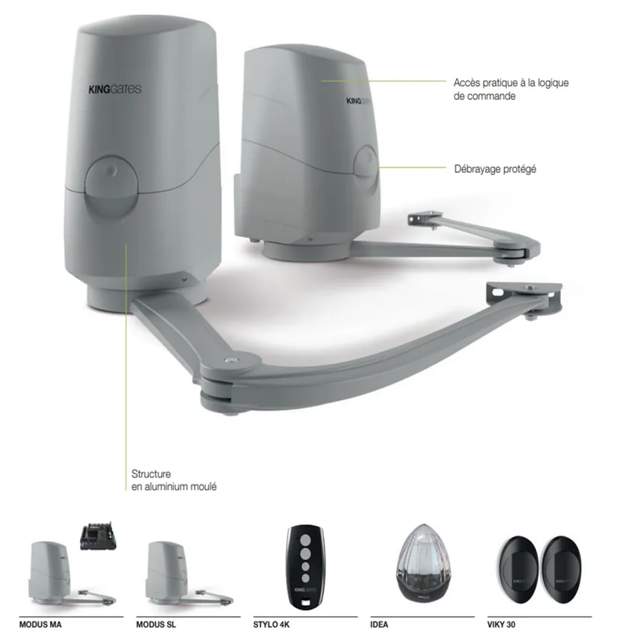 Kit motorisation pour portail battant - MODUS XL 24/500