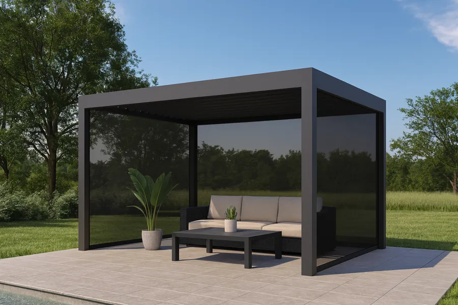 Pergola bioclimatique aluminium AURA - Autoportée