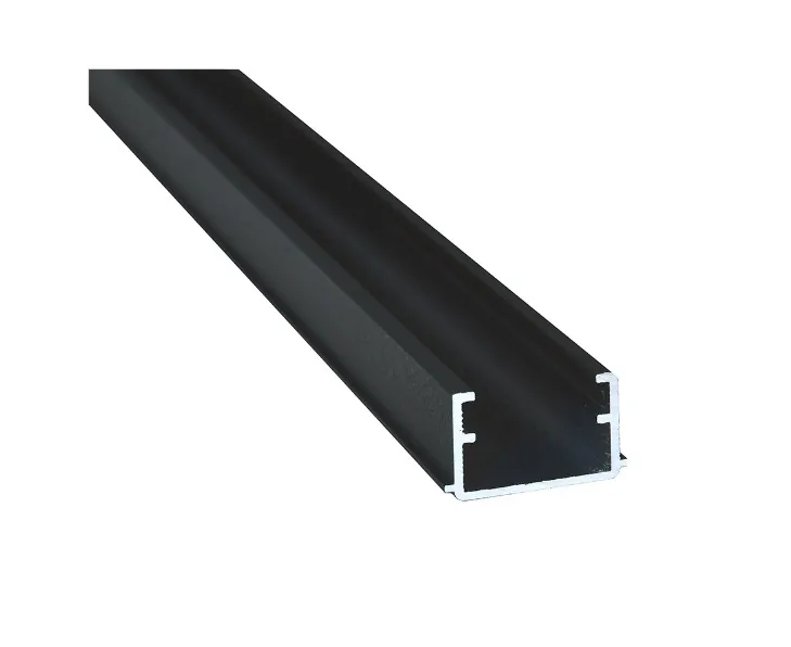 Profil réducteur pour lame composite sur poteau aluminium ligne droite 2 entrées