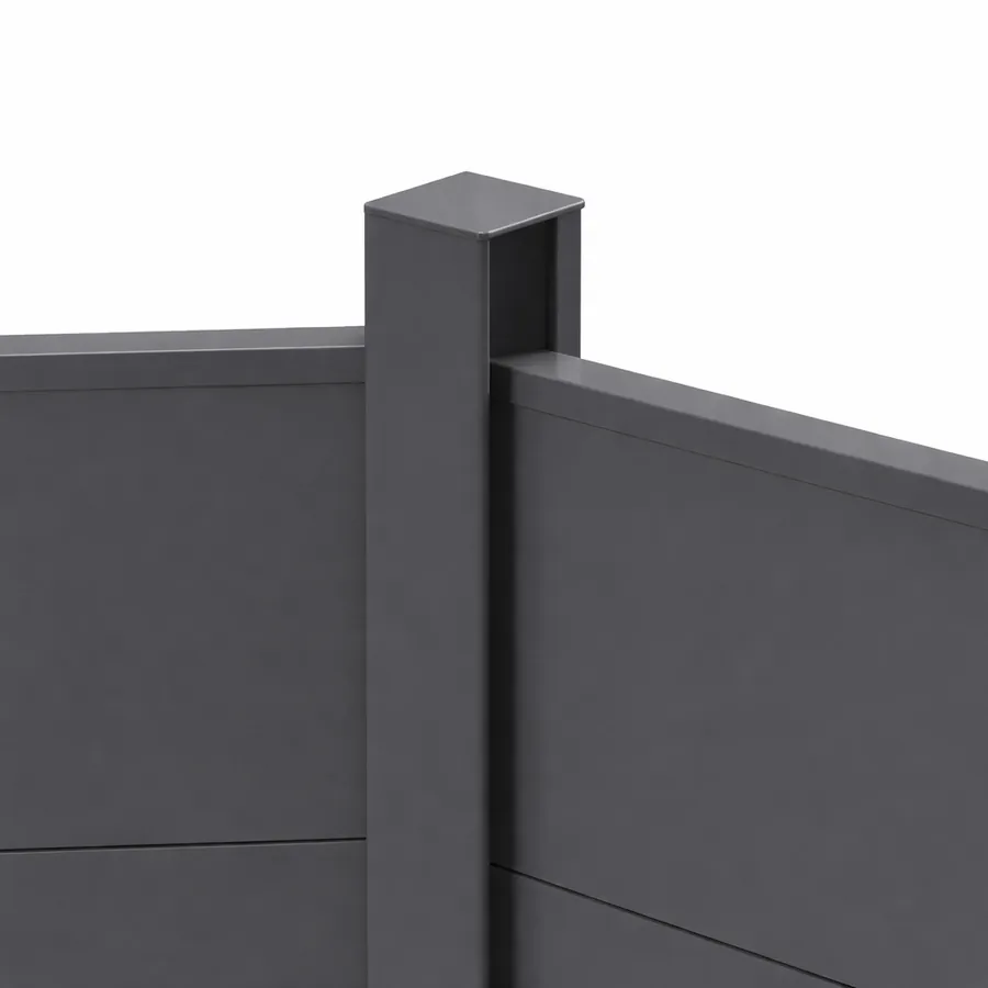 Poteau d'angle variable aluminium-Gris anthracite 7016